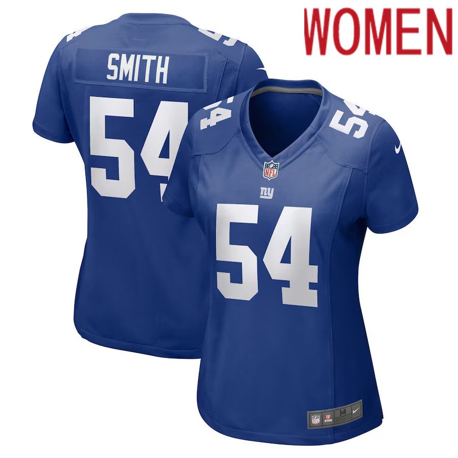 Women New York Giants #54 Jaylon Smith Nike Royal Home Game Player NFL Jersey->women nfl jersey->Women Jersey